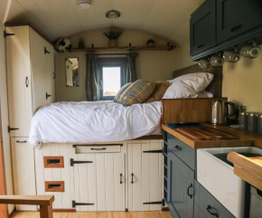 Shepherd hut with hot tub in John O Groats NC500